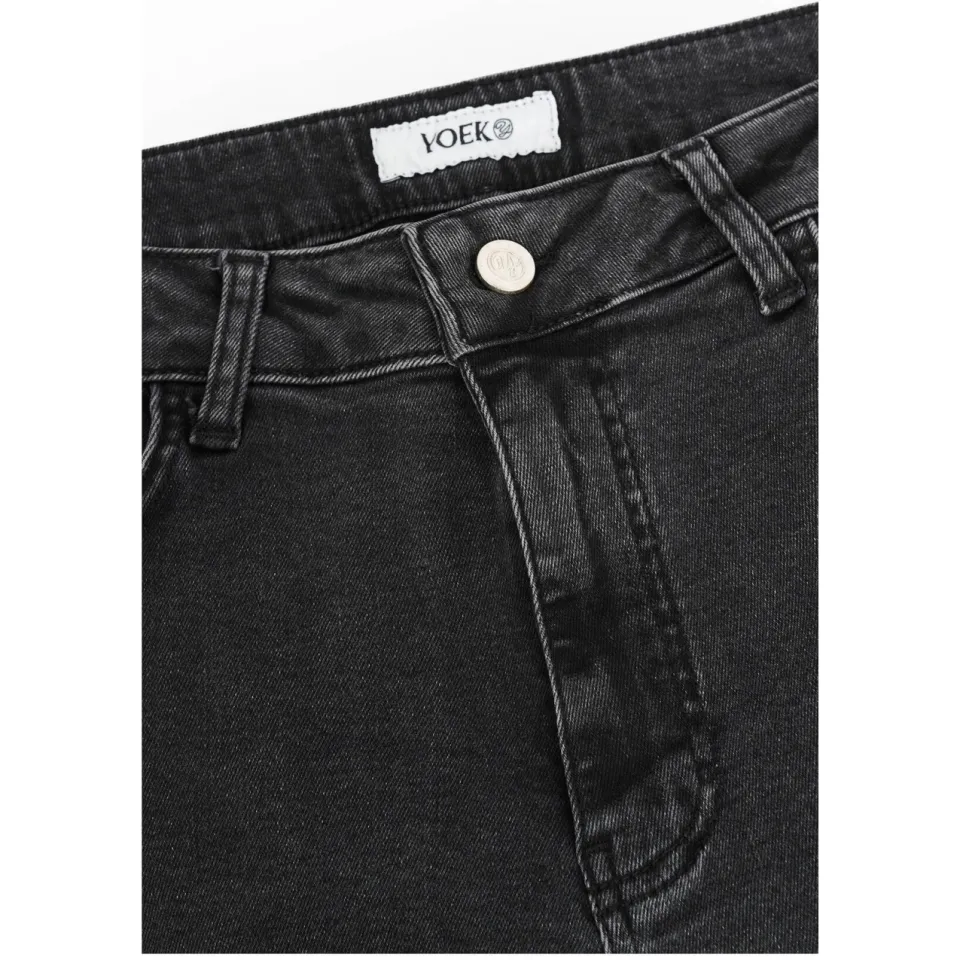 Yoek slim fit jeans black denim, foto 5