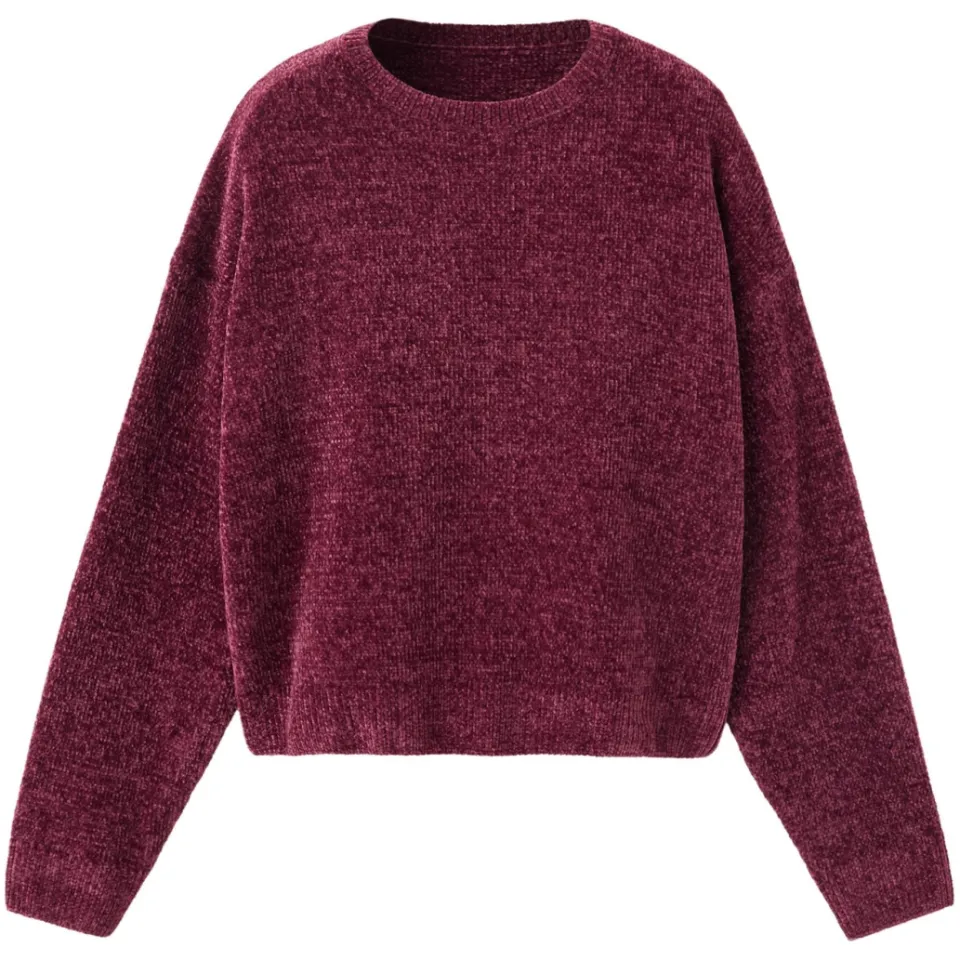 Mango TEEN gebreide trui - donkerrood, foto 2