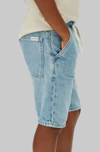 Calvin Klein barrel jeansshort blauw, foto 3