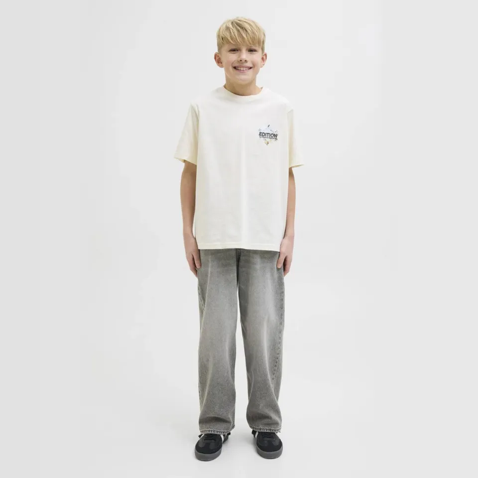 Jack & Jones JUNIOR high waist baggy fit jeans grey denim