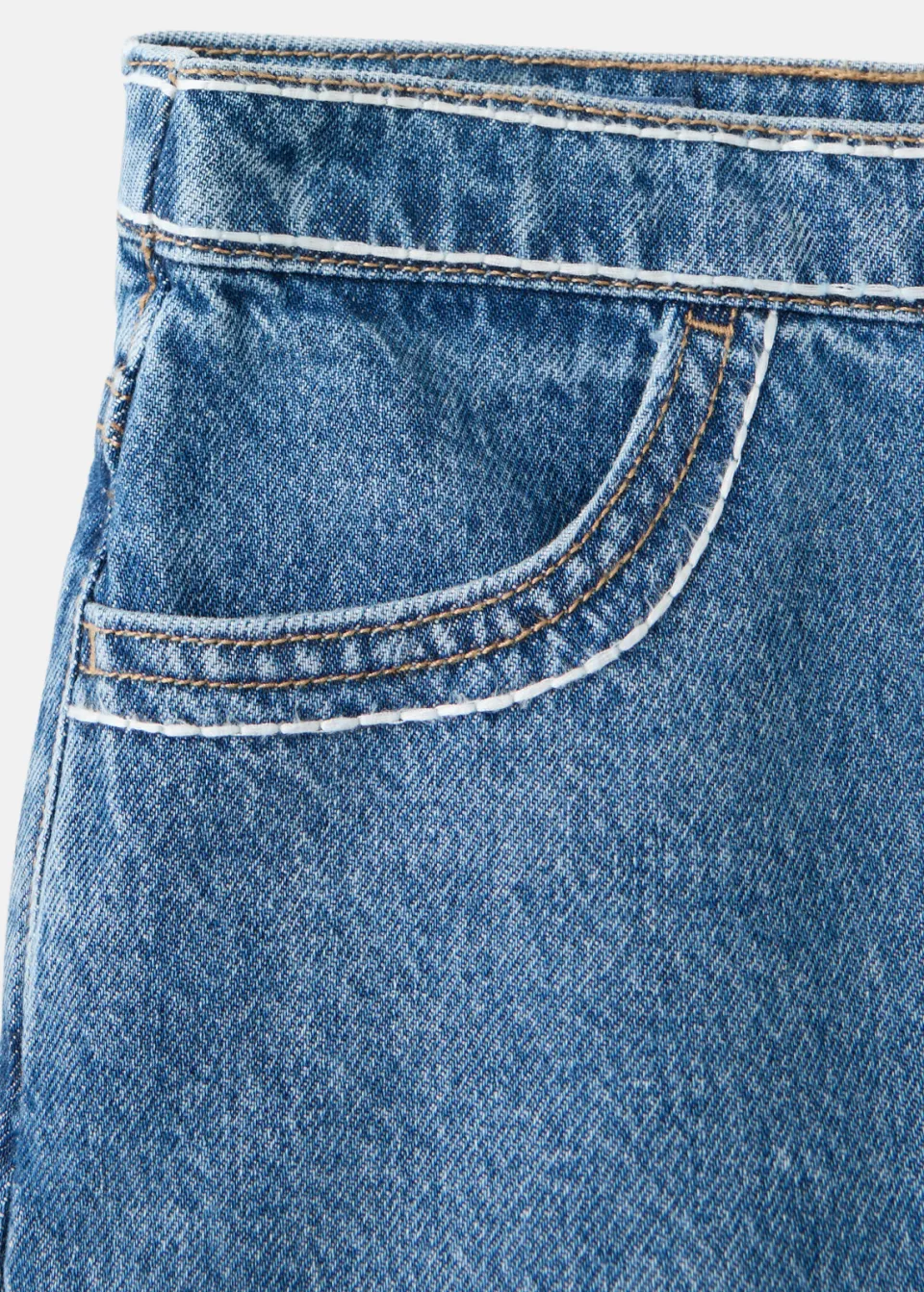 Mango Kids spijkerskort middelblauw medium blue denim, foto 6