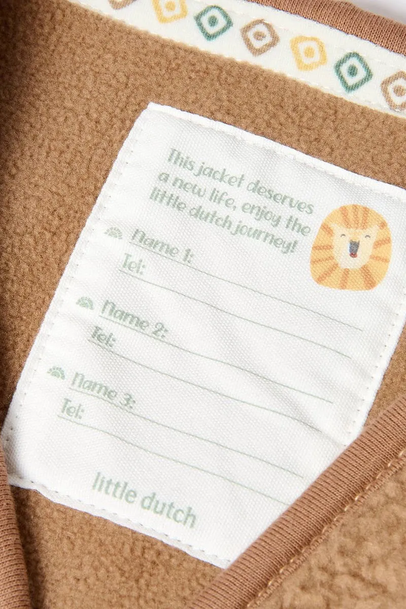 Little Dutch teddy gilet met patches - bruin, foto 4
