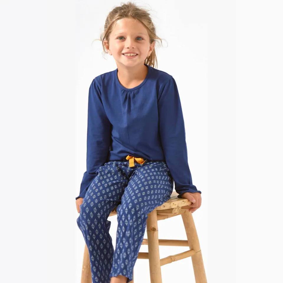 Little Label pyjama met all over print donkerblauw