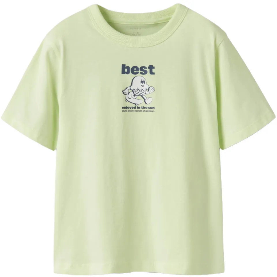 NAME IT T-shirt met backprint limegroen, foto 4