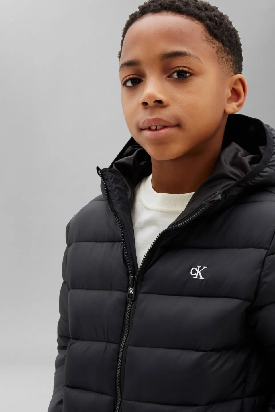 Calvin Klein gewatteerde winterjas met capuchon zwart, foto 5