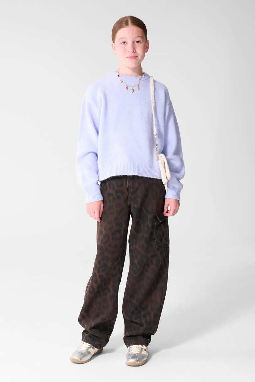 Shoeby gebreide trui met open rug - paars, foto 4