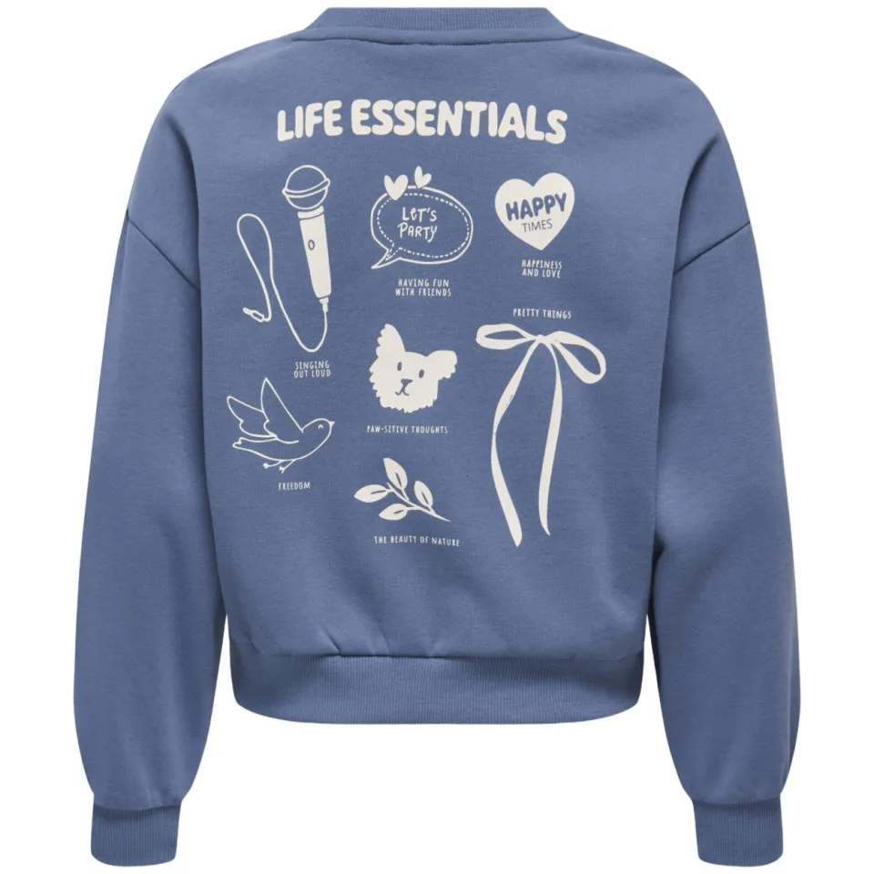 KIDS ONLY GIRL sweater met backprint - blauw, foto 2