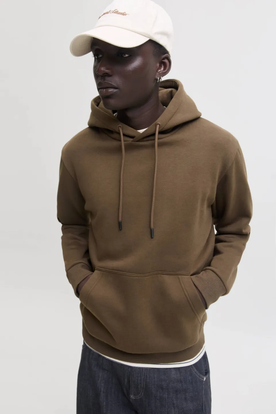 Jack & Jones ESSENTIALS relaxed fit hoodie - bruin, foto 5