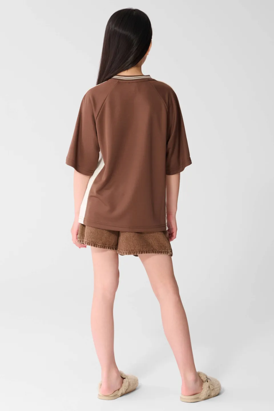 Shoeby Seoul Baseball T-shirt bruin, foto 4