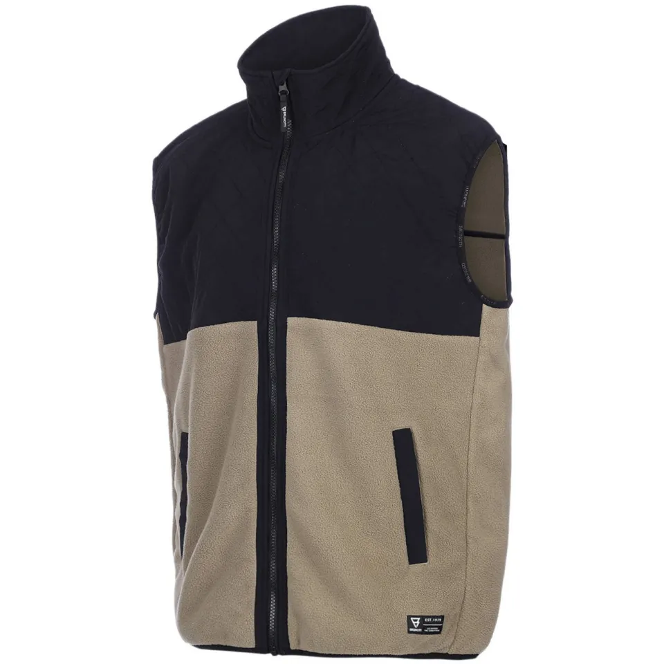 Brunotti Dipon fleece bodywarmer beige/zwart, foto 3