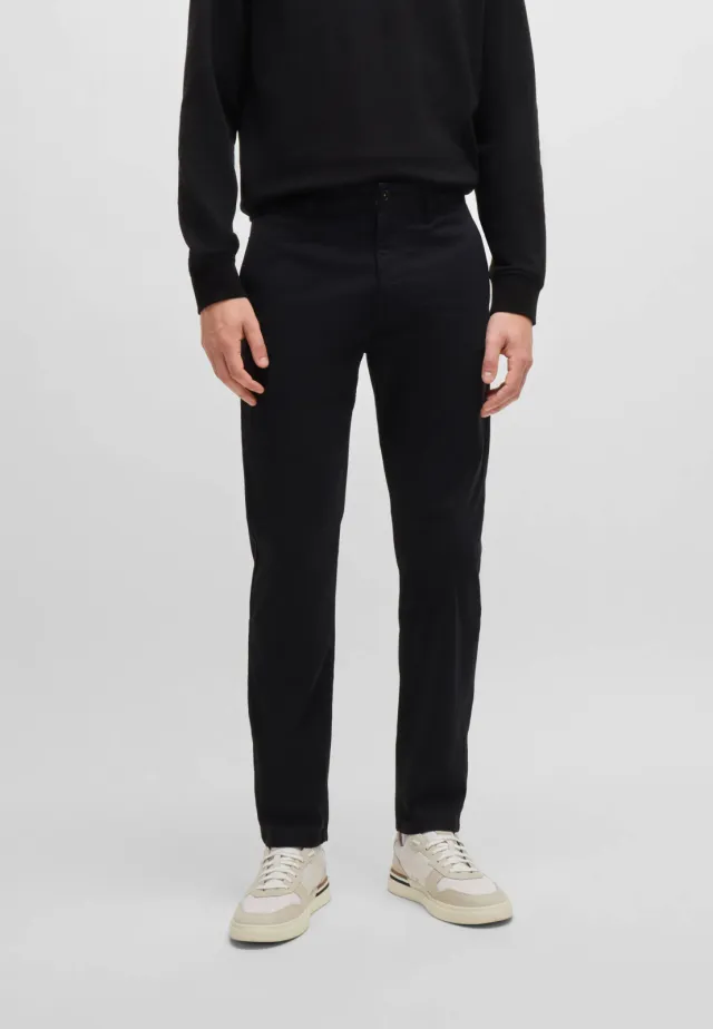 Boss Satin chino zwart