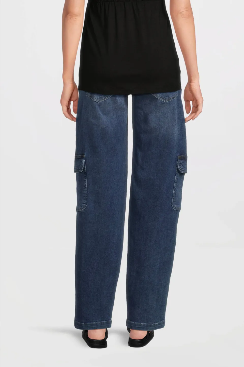 LOVE2WAIT low waist zwangerschaps cargo jeans stonewashed, foto 4