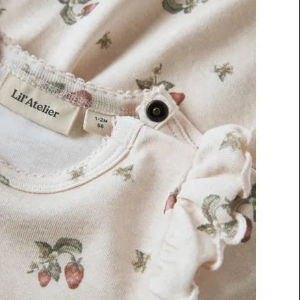 Lil' Atelier BABY gebloemde korte jurk lichtroze, foto 3
