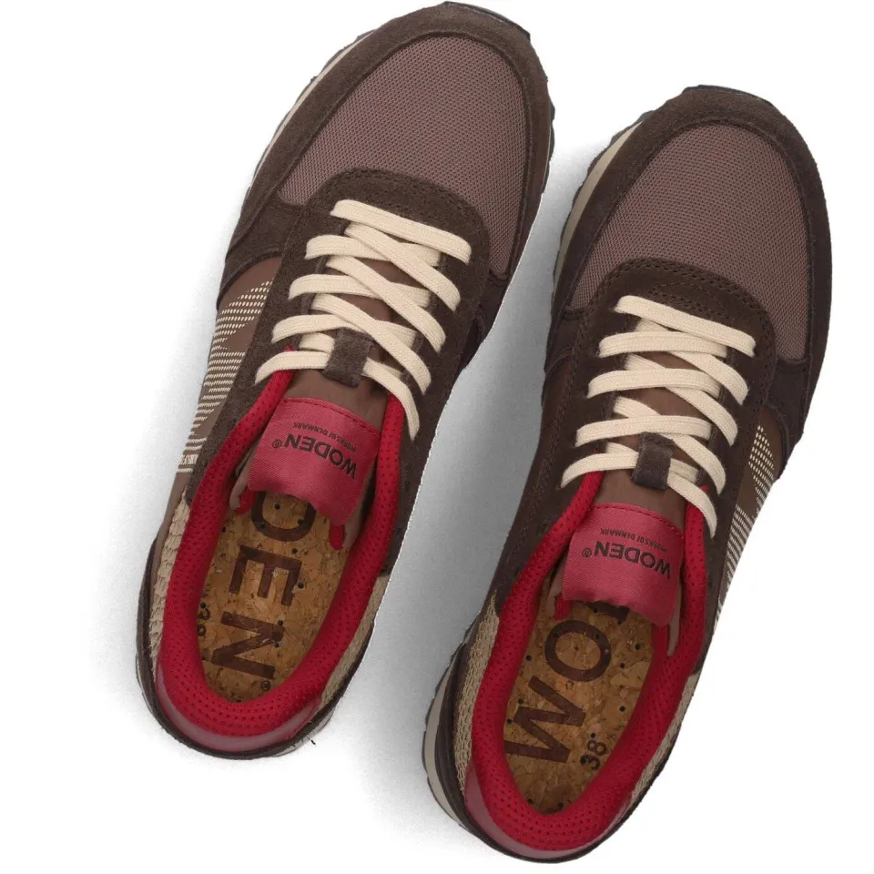 Woden Sneakers Ronja Plateau Bruin, foto 5