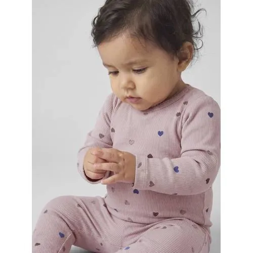 NAME IT BABY gebreide romper met hartjes - lila, foto 3