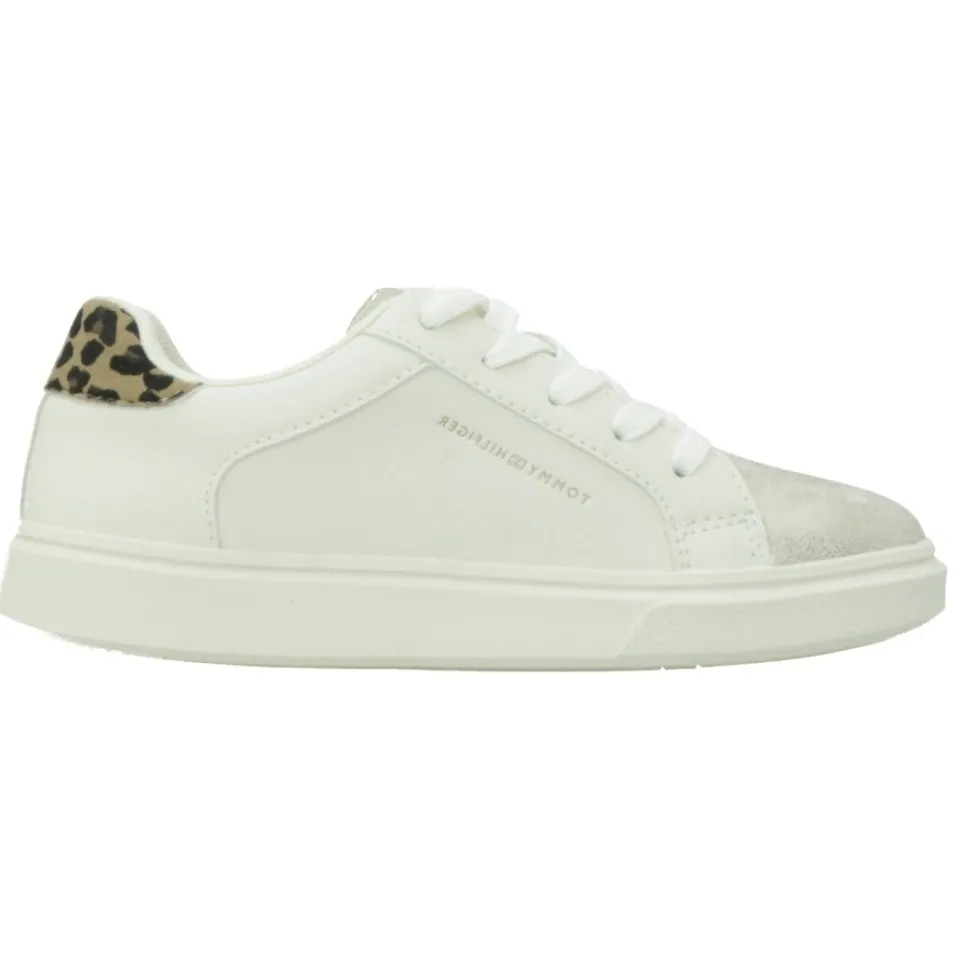 Tommy Hilfiger sneakers beige met panterprint, foto 3