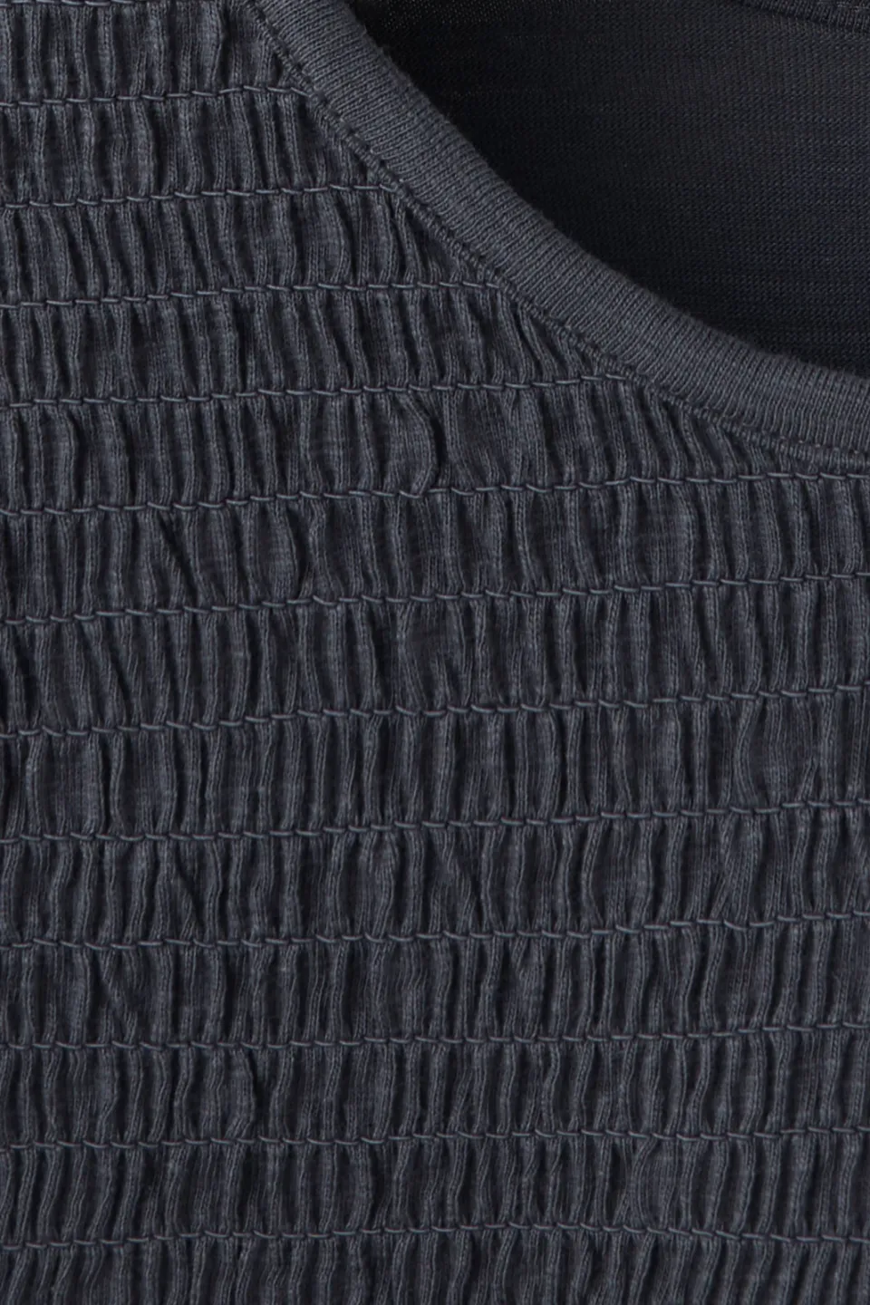 Mango longsleeve met ruches antraciet, foto 6