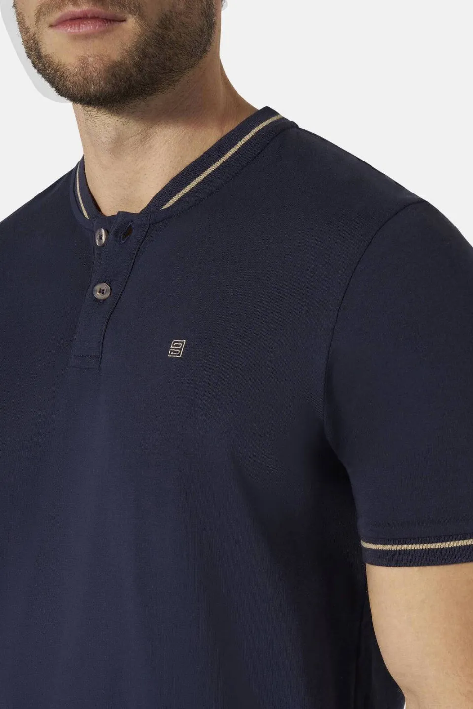 Babista regular fit polo +FIT Collectie Plus Size (set van 2) beige/donkerblauw, foto 7