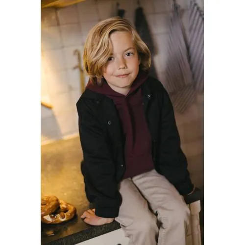 LEVV sweater met backprint - donkerrood, foto 4