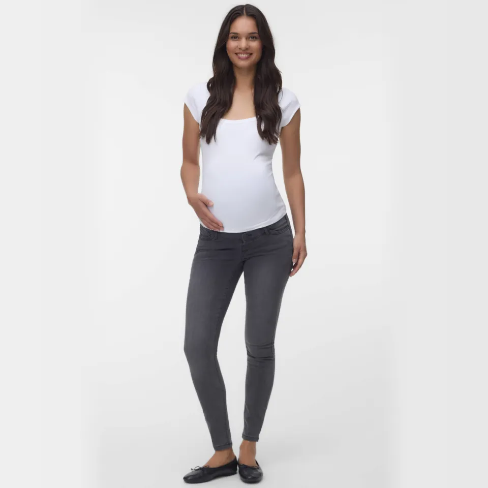 Vero Moda MATERNITY skinny zwangerschapsjeans VMMTANYA dark grey denim