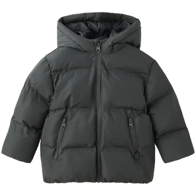Mango Kids gewatteerde winterjas - antraciet
