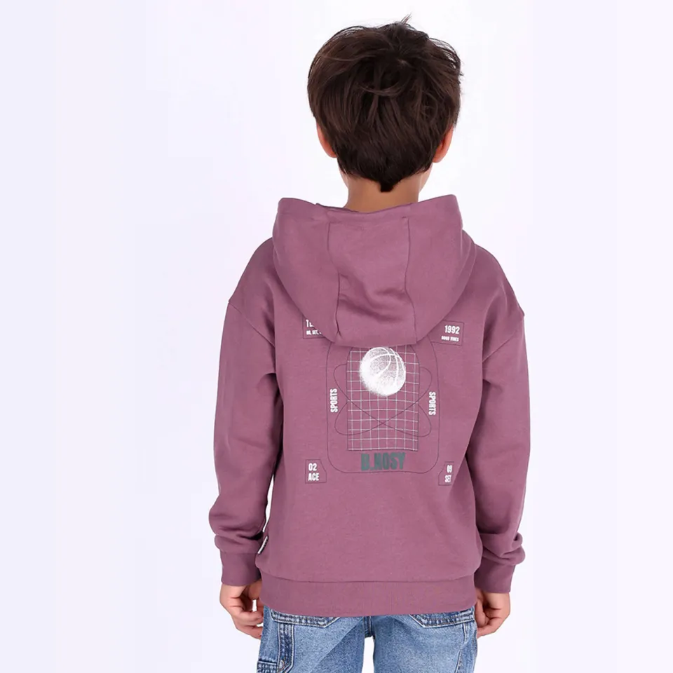 B.Nosy rechtvallende hoodie met backprint - paars, foto 5