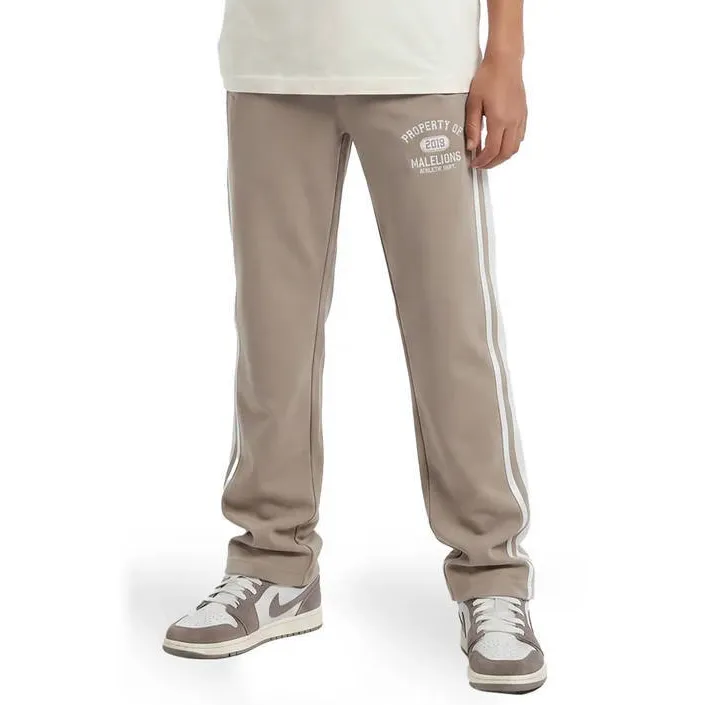 Malelions casual broek taupe Taupe/wit