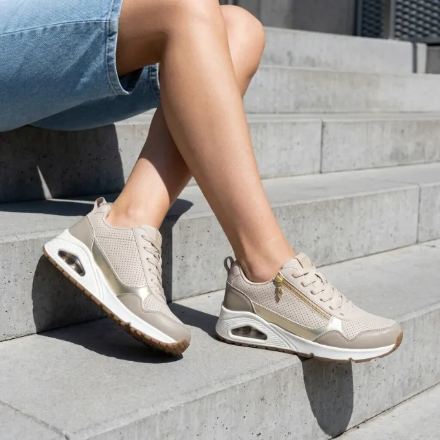 Skechers Uno Metallic Sliders sneakers beige