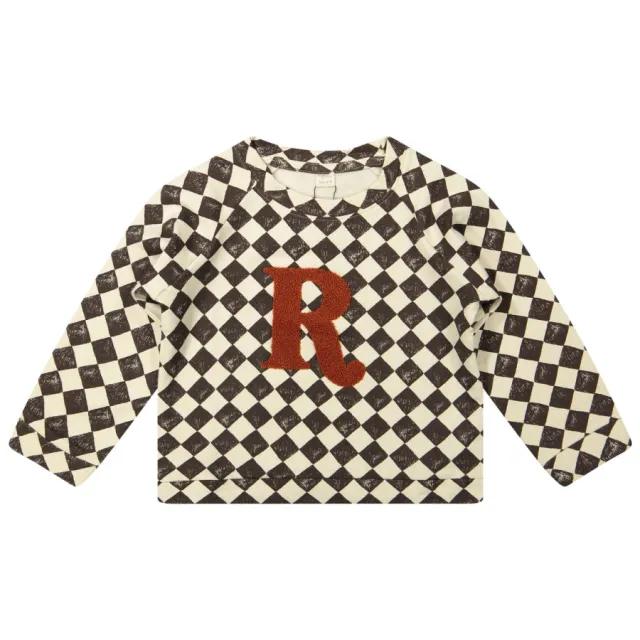 Riffle Amsterdam geruite sweater - zwart/offwhite, foto 2