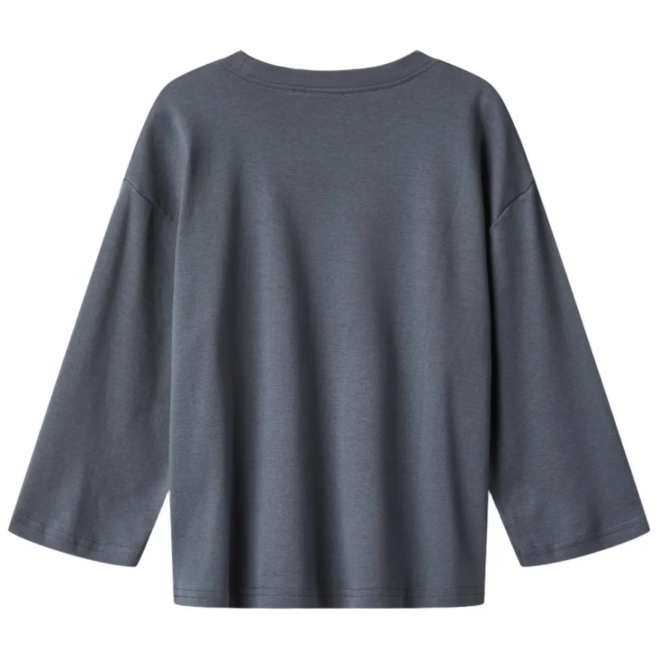 Wheat oversized longsleeve met print antraciet, foto 3