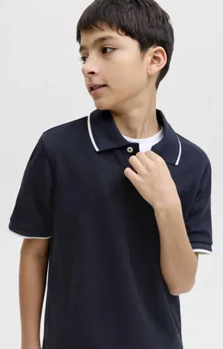Jack & Jones JUNIOR polo donkerblauw donkerblauw/wit, foto 3