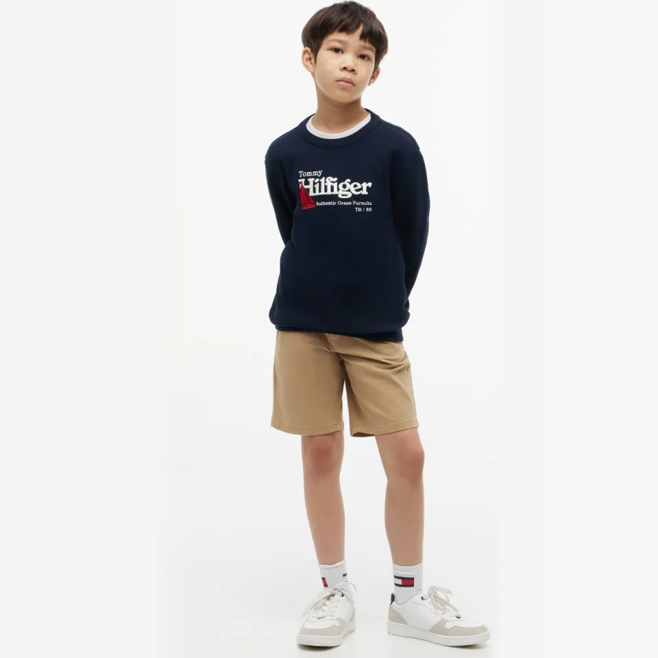 Tommy Hilfiger sweater met logo - donkerblauw, foto 2