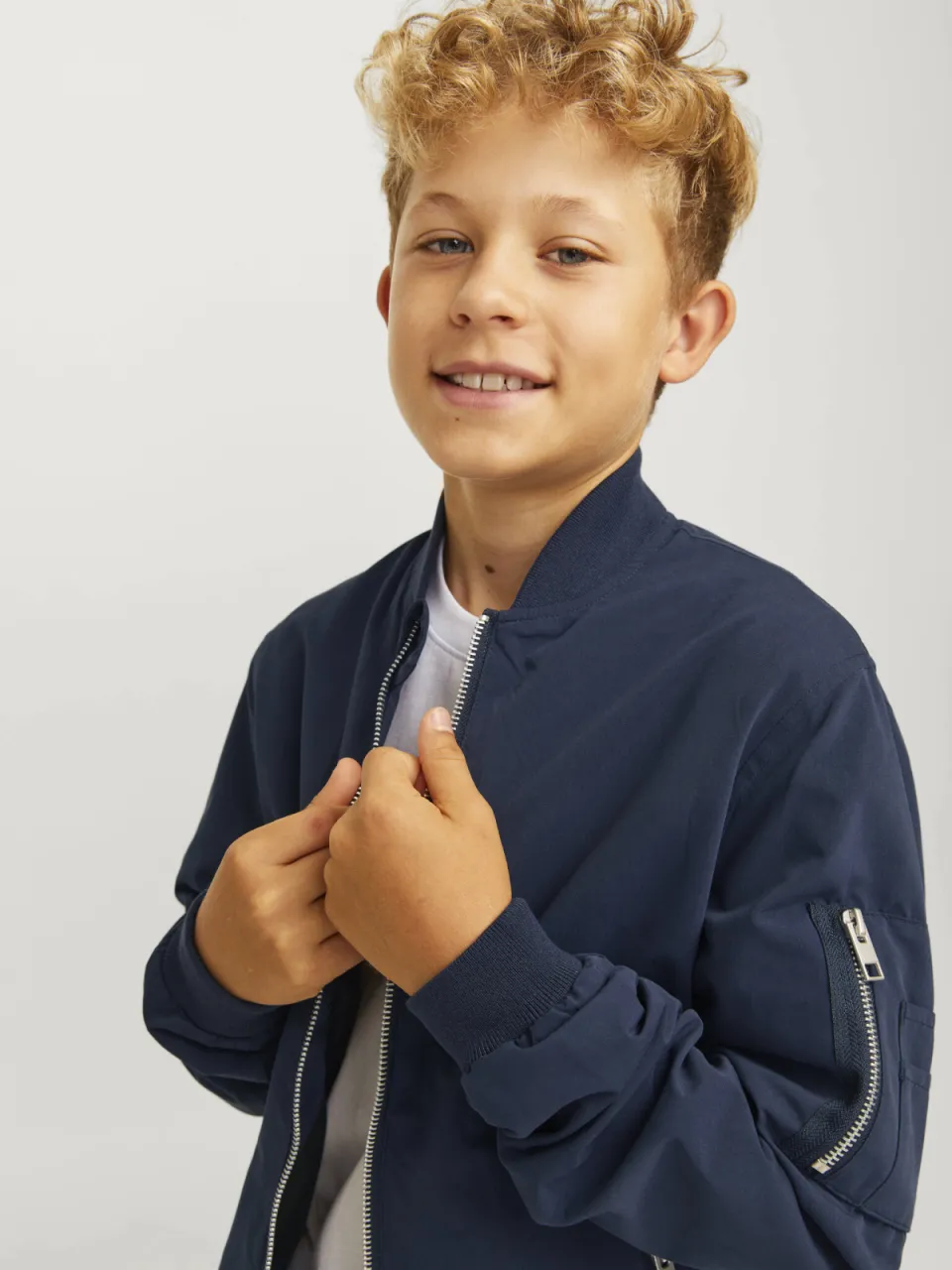 Jack & Jones Junior JJERUSH bomberjack donkerblauw, foto 4