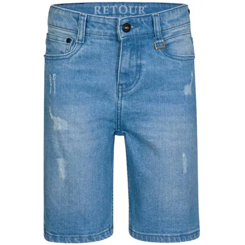 Retour Jeans loose short jeansshort lichtblauw 5012 light blue vintage denim