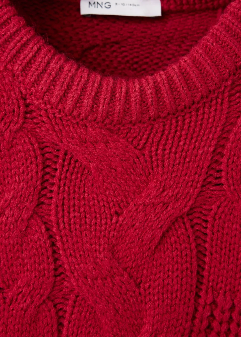 Mango Kids gebreide kabeltrui - rood, foto 7