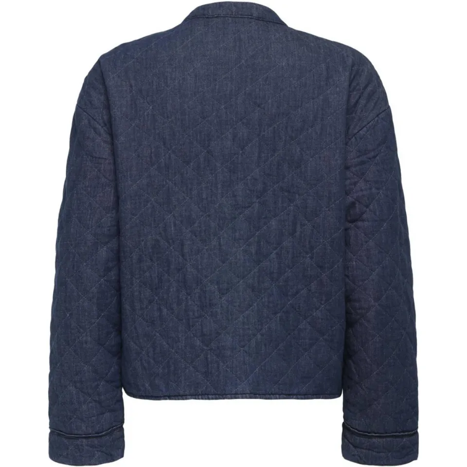 Only denim spijkerjas quilted dark blue denim, foto 3