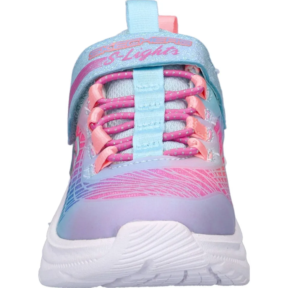 Skechers Rainbow Cruisers sneakers met lichtjes blauw/roze, foto 5