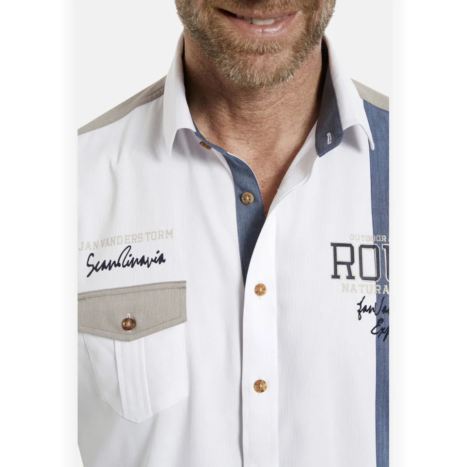 Jan Vanderstorm casual overhemd beige, foto 6