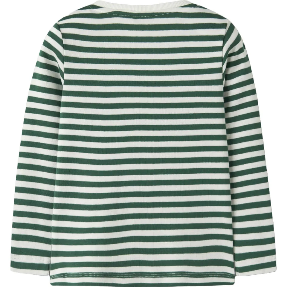 NAME IT MINI aansluitende gestreepte longsleeve groen, foto 2