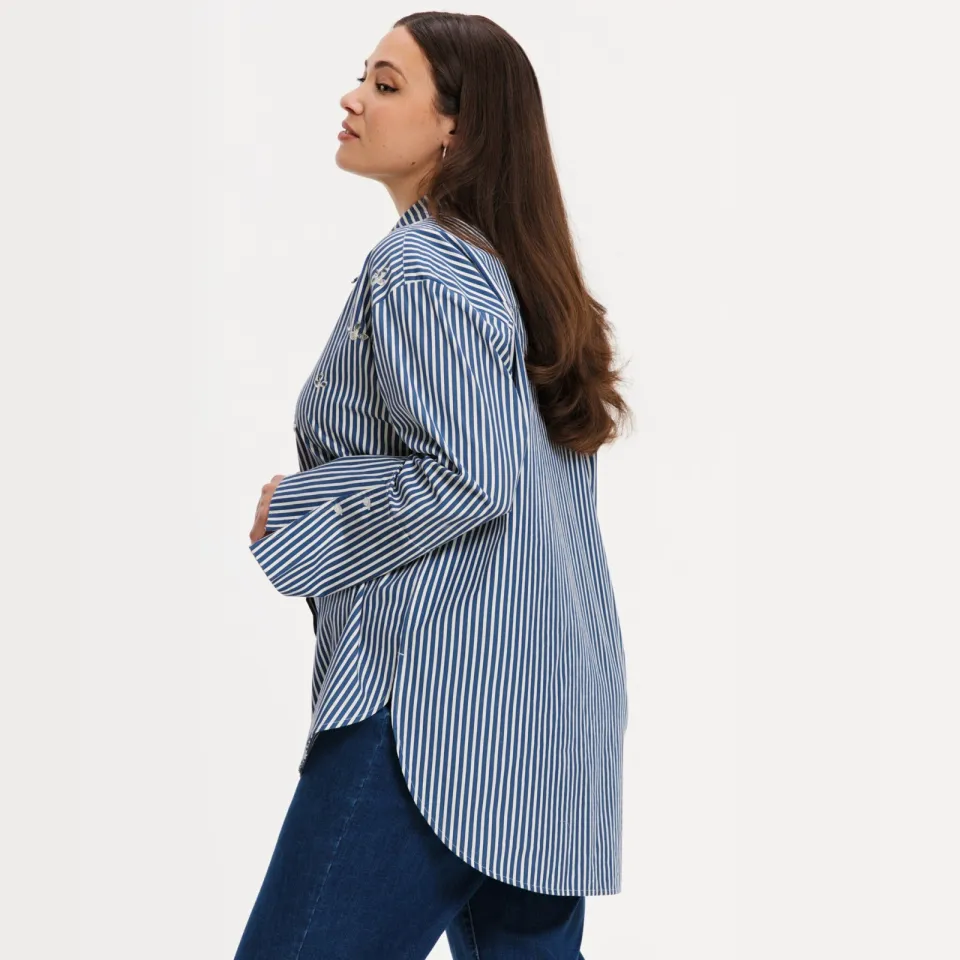 Yoek Blue Stripe blouse blauw/wit, foto 6
