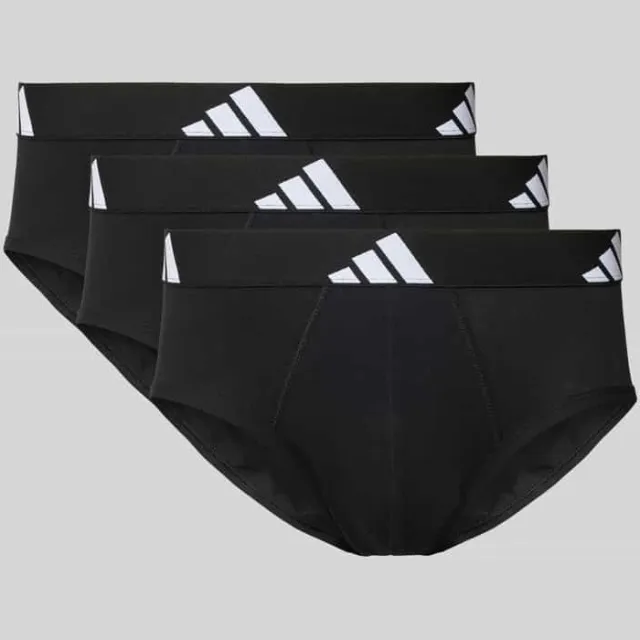 Adidas Slip met elastische band met logo in een set van 3 stuks, model 'Active Flex' Zwart