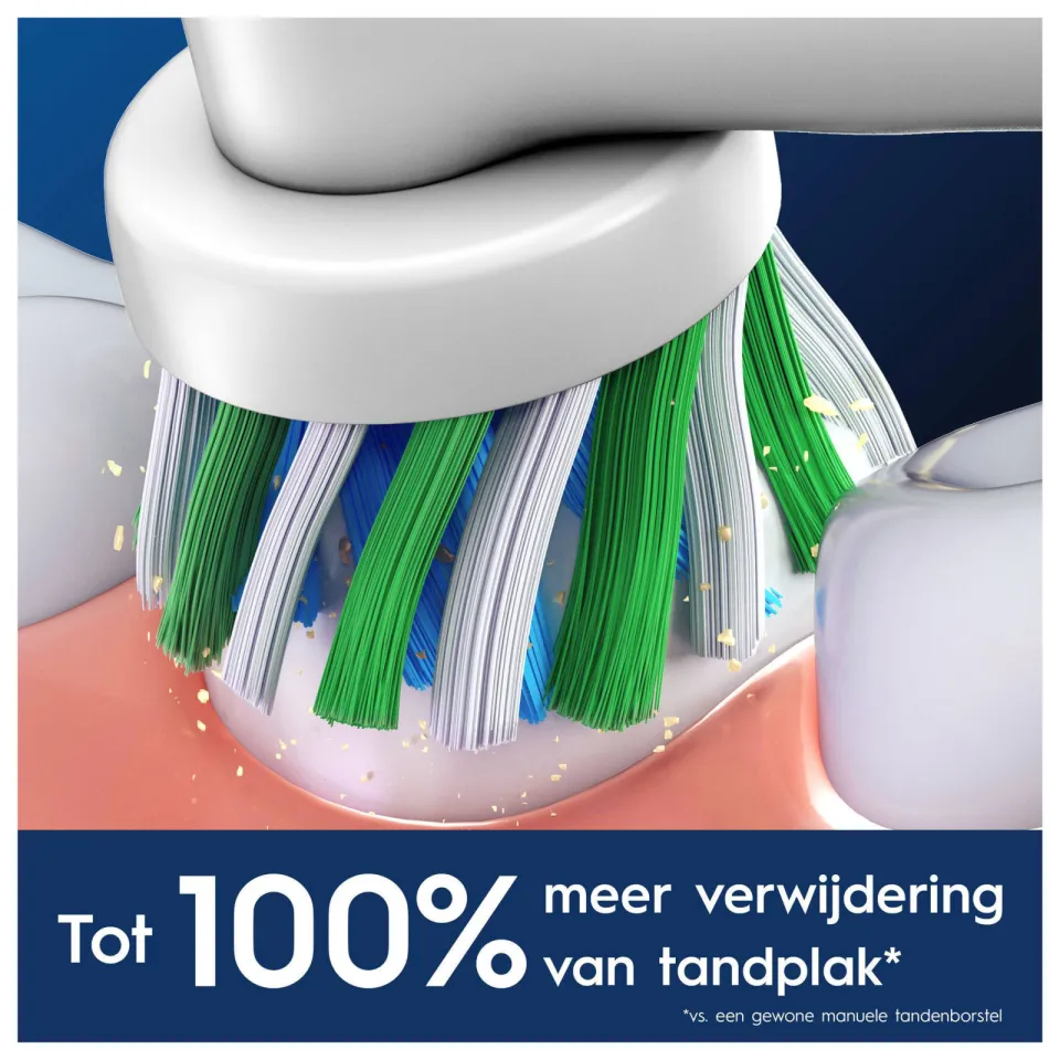 Oral-B Pro Cross Action opzetborstels - wit - 4 stuks, foto 4