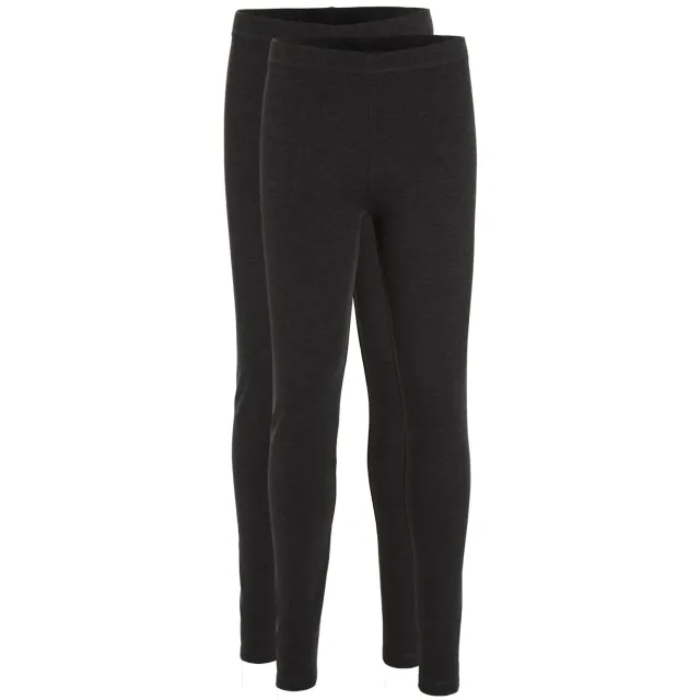 Anytime legging zwart (set van 2) Donkergrijs melange