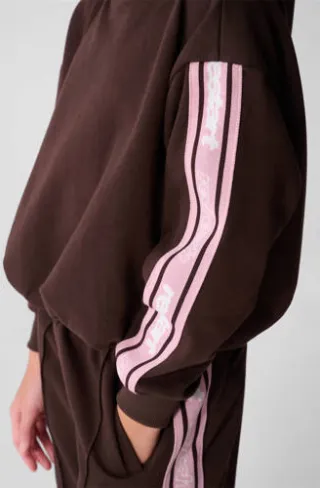 Shoeby hoodie - donkerbruin/roze, foto 6
