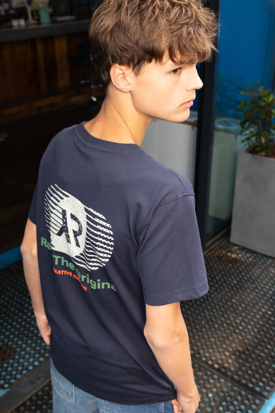 Rellix T-shirt met backprint donkerblauw, foto 6