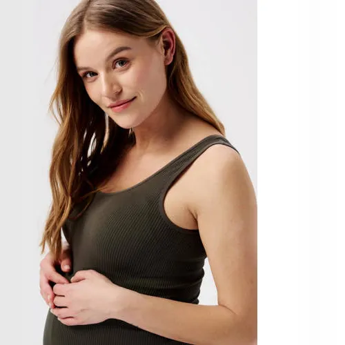 Noppies maternity zwangerschapstanktop Sama olijfgroen, foto 5