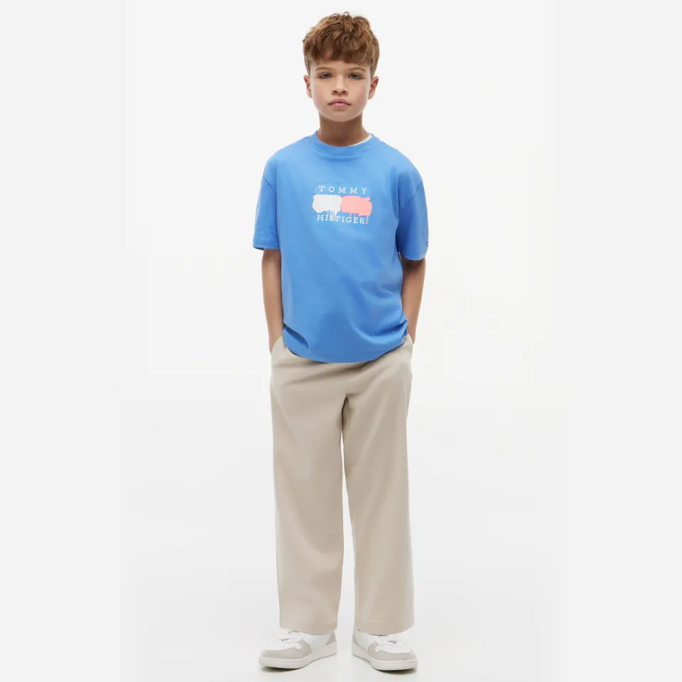 Tommy Hilfiger t-shirt met logo blauw