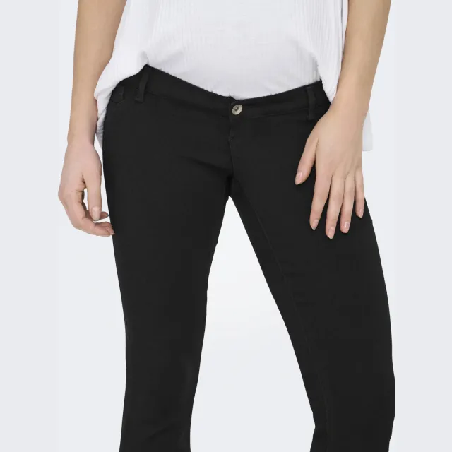 Only MATERNITY low waist zwangerschaps flared jeans black denim
