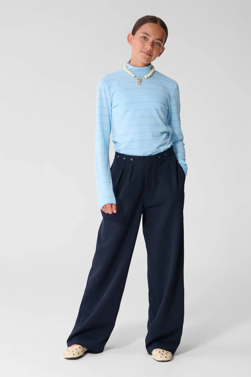 Shoeby gestreepte longsleeve lichtblauw