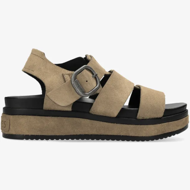 Shabbies Amsterdam Maro Bold sandalen taupe, foto 2